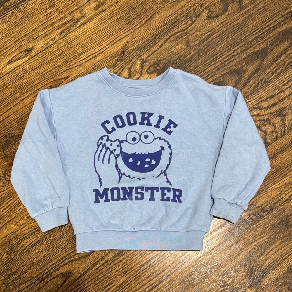 GAP Cookie Monster Kids Sweatshirt - Light Blue